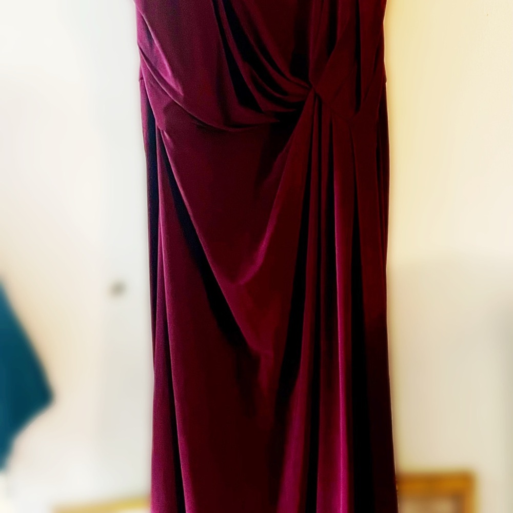 David's Bridal Burgundy Dress